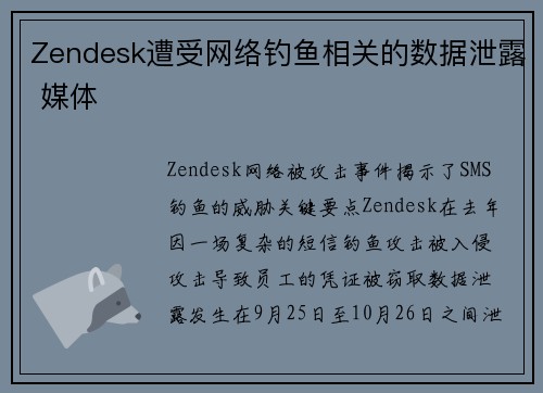 Zendesk遭受网络钓鱼相关的数据泄露 媒体